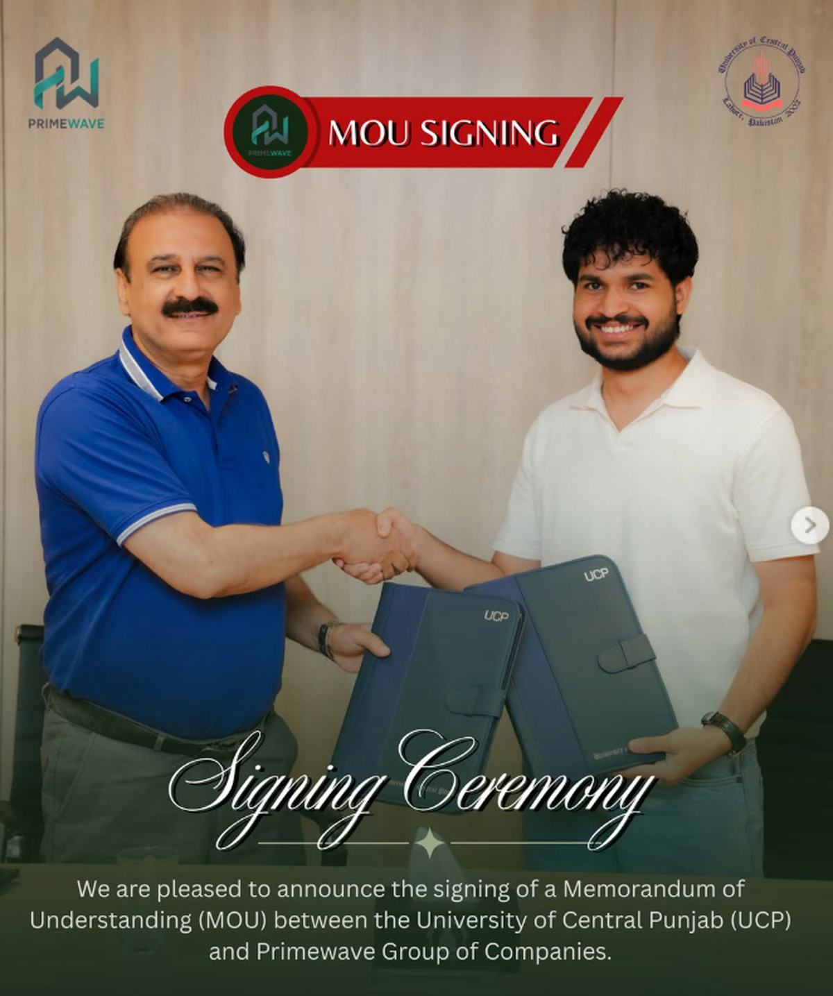 Primewave Group UCP MoU Signing Ceremony